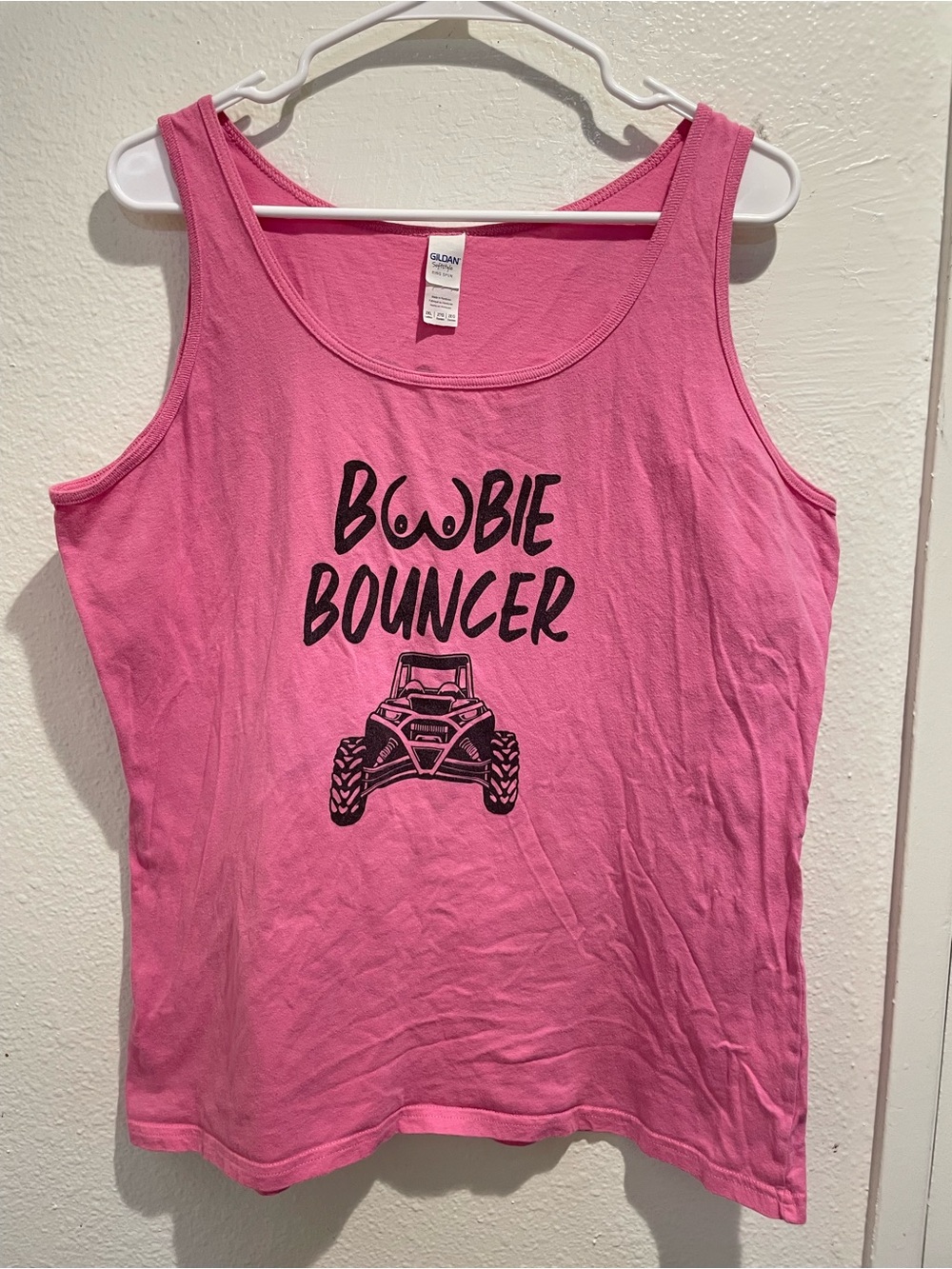 🎀 Funny Pink "Boobie Bouncer" UTV Off-Road Graphic Tank Top 🎀 Size 2XL